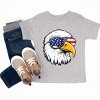 The Juniper Shop Patriotic Eagle Sunglasses Toddler Short Sleeve Tee - 4T - Heather Grey - 3 of 4
