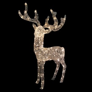 Northlight LED Lighted Commercial Grade Acrylic Reindeer Outdoor Christmas Decoration - 46.5" - Warm White Lights - 1 of 4