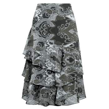 Collections Etc Triple Tiered Chiffon Skirt