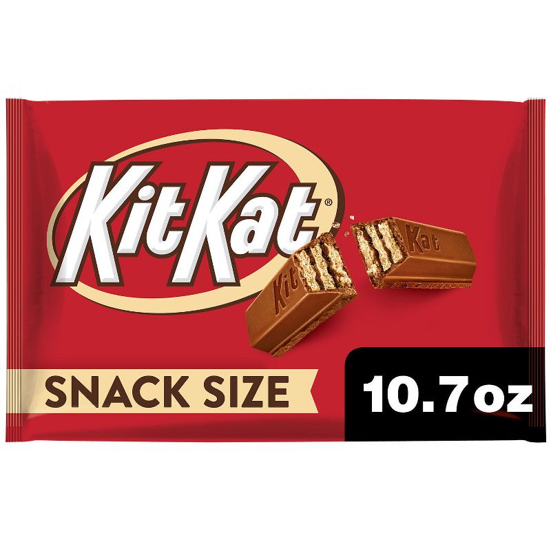 Kit Kat Milk Chocolate Snack Size Wafer Candy Bars - 10.78oz, 1 of 8