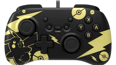 Hori Nintendo Switch D-Pad Controller (L) (Pokemon: Black & Gold Pikachu)  By - Officially Licensed By Nintendo and the Pokemon Company International  