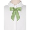 Elerevyo Women's Pre-Tied Solid Color Western Ribbon School Uniform Bow Ties - 4 of 4