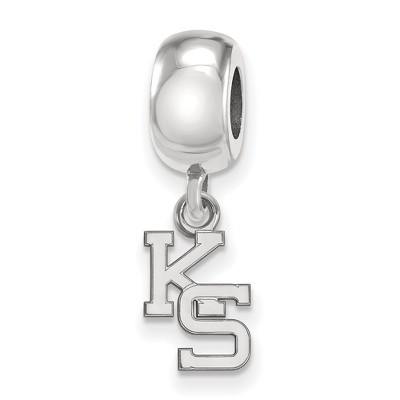 Black Bow Jewelry Sterling Silver Kansas State Wildcats NCAA Bead Charm