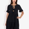 Anna-Kaci Women's Ruffle Sleeve Tiered Dress With Button And Tassel Detail for Casual Looks - 2 of 4