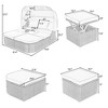 Osparple Outdoor Furniture Set Wicker Sectional Rectangle Sofa with Retractable Canopy, Ottoman Separable Table with Storage for Patio, Garden - 2 of 4