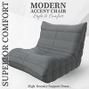 Modern Accent Chair – Comfy Upholstered Armchair with High-Density Cushion & Plush Foam – Chair for Living Room or Bedroom - Leathaire Gray - 2 of 4