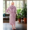 ADR Plush Fleece Robe for Women, Long Hooded Bathrobe with Hood, Plus Size - 3 of 3