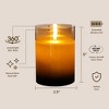 LumiPur XL 3.5"x5" Premium Design Series Glass Natural Glow Flameless LED Candle Gold - 4 of 4