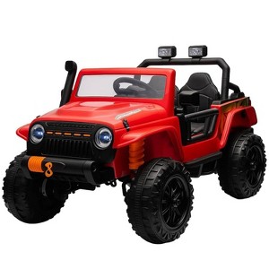 24V 2-Seater Kids Ride On Truck, 4WD Electric Car w/Remote, 4×55W Motors, Suspension, LED Lights, Music - 1 of 4