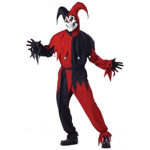 California Costumes Wicked Evil Jester Men's Costume (Red/Black) - 1 of 1