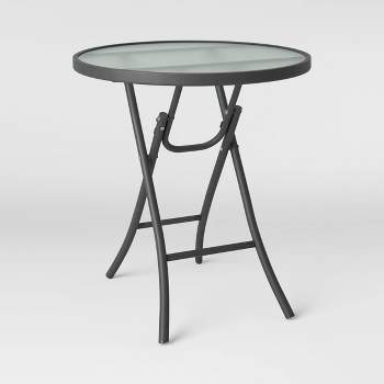Folding Round Patio Accent Table - Clear - Room Essentials™