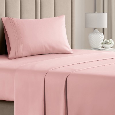 Luxury Soft 4 Piece Solid Bed Sheet Set - Deep Pocket Fits 8"-16" Mattresses - CGK Linens