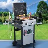 BestParts 2 Burner, Outdoor Gas Griddle with Side Table, 24600 BTU, Enamel Cooking Grate, Foldable Shelves, Stainless Steel Body - 3 of 4