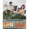 Electric Blanket with Dual Control, Pink Heated Blanket King, Velvet Soft Cozy Heating Blankets, 4 Heat Settings & 10H Auto Off - 2 of 4