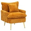 CAVINAS Corduroy Fabric Accent Chair, Single Chair Sofa Chair, Classic Arm Chair, Upholstered Recliner for Apartment Office Living Room Bedroom - 4 of 4
