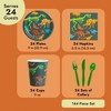 Juvale 144 Piece Dinosaur Birthday Party Supplies, Dino Party Decorations with Paper Plates, Napkins, Cups & Cutlery, 24 Guests - 4 of 4