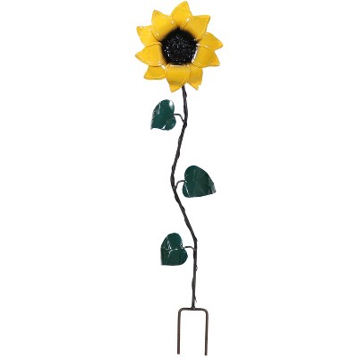 Sunnydaze Metal Yellow Sunflower Decorative Garden Stake - 30.75" H