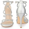 Perphy Women's Rhinestone Strappy Open Toe Stiletto Heel Ankle Strap Gladiator Sandals - 2 of 4
