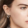 Sterling Silver Chunky Hoop Earrings for Women Hypoallergenic Thick Huggie Earring Wide Hoops Everyday Hoop Earrings - 2 of 4