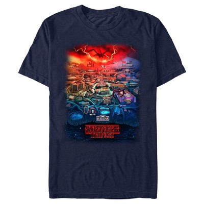 Men's Stranger Things Welcome To Hawkins T-shirt - Navy Blue - Large ...