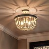 LNC Bohemian 3-Lights16-in Distressed White Bohemian LED Semi mount Lights - 4 of 4