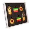 Kurt Adler Noble Gems Cookie Glass Ornament Set, 6-Piece Box Set - 2 of 4
