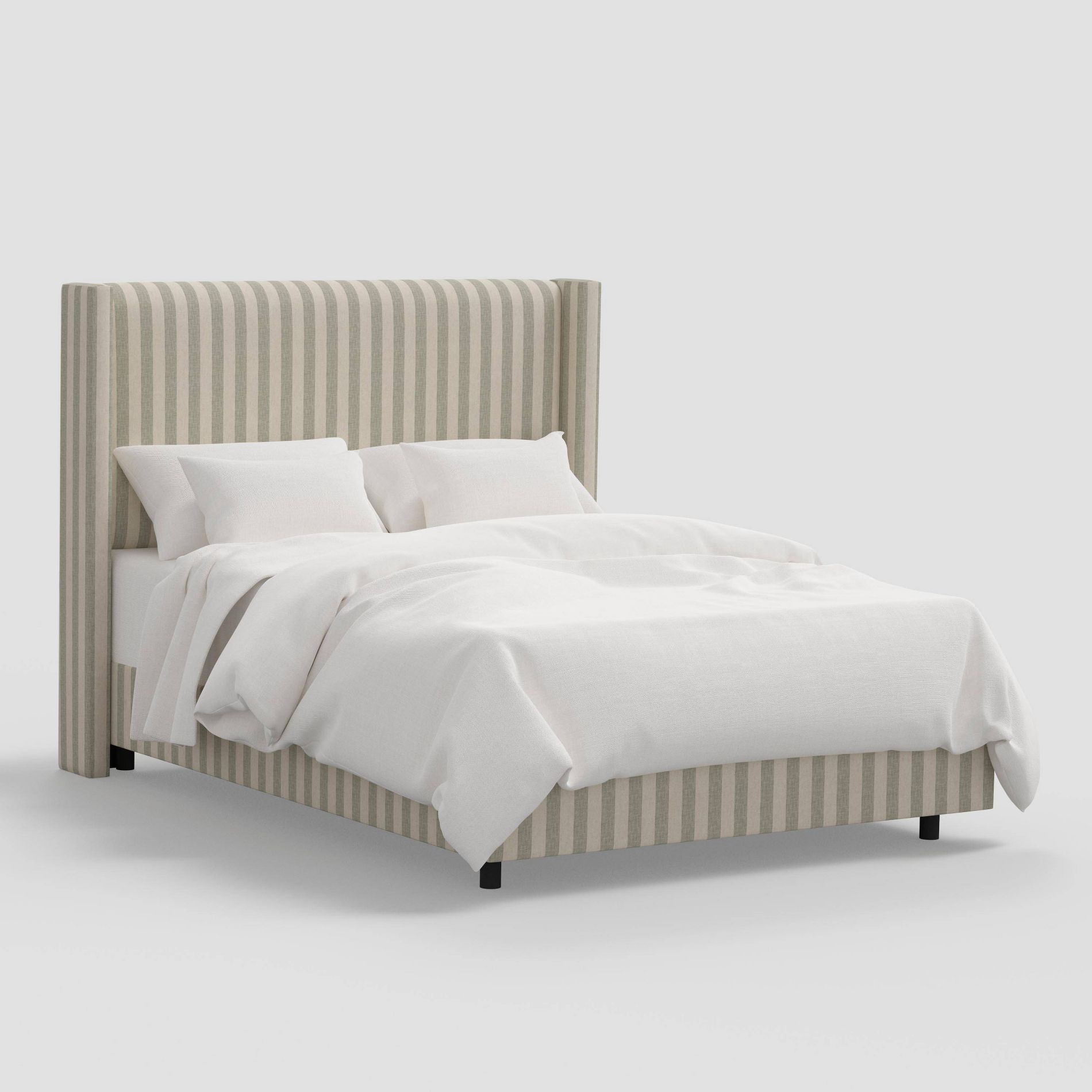 Full Violet Wingback Bed Malcolm Striped Moss - Threshold™