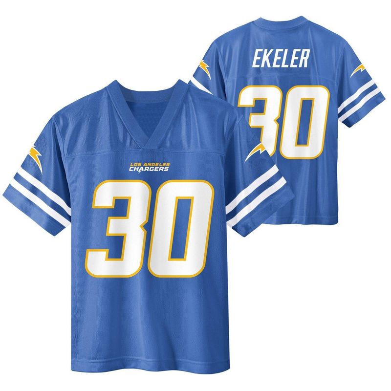 NFL Los Angeles Chargers Boys' Short Sleeve Ekeler Jersey, 1 of 4