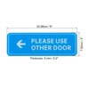 Unique Bargains Acrylic Self-Adhesive Decor Home Office Please Use Other Door Left Arrow Sign - 2 of 4
