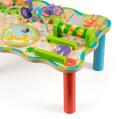 Colorful Jungle-Themed Wooden Activity Table for Toddlers