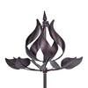 Hourpark Outdoor Garden Lawn Yard Art Decor Tulip Windmill Pinwheel Wind Spinner with Ground Stake and Kinetic 360 Degree Swivel, Bronze - 2 of 4