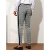 Lars Amadeus Men's Slim Fit Plaid Tapered Dress Pants - 3 of 4