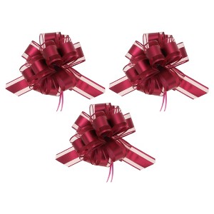Unique Bargains Matte Bows for Gift Wrapping Christmas Decorative 47.24"x1.97" 3Pcs - 1 of 4