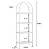 Kumasinova 4-Tier Bookshelf,Arched Bookcase with Display Shelves & Metal Frame,Bookcases for Living Room,Bedroom,Office,Kitchen - 3 of 4