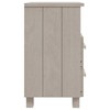 vidaXL Bedside Cabinet HAMAR White 15.7"x13.8"x24.4" Solid Wood Pine - 4 of 4