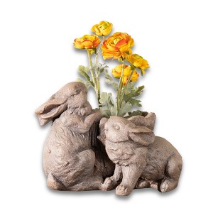 Melrose Stone Rabbit Planter 14.5"L - 1 of 2