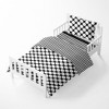 Bacati - Dots Stripes Black/White 4 pc Toddler Bedding Set - image 3 of 4