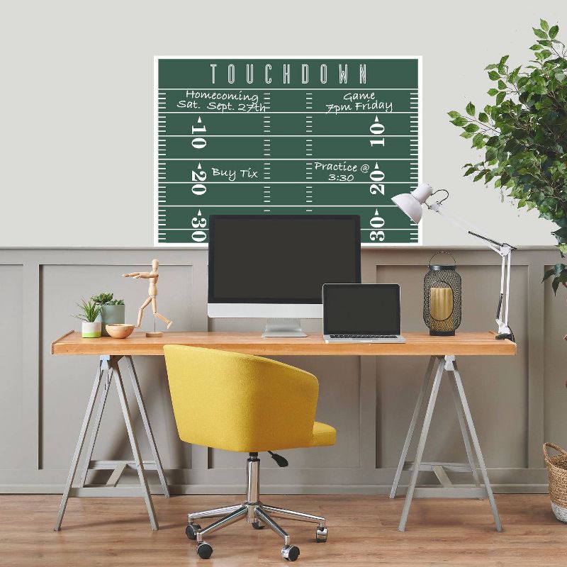 RoomMates XL Football Field Dry Erase Giant Peel and Stick Wall Decals Green/White, 2 of 5