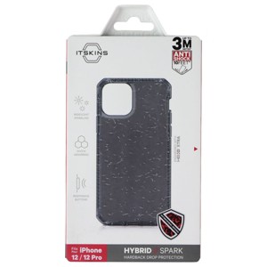 ITSKINS Hybrid // Spark Case for Apple iPhone 12 Pro / iPhone 12 - Sparkle Smoke - 1 of 1