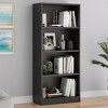 Infurnic Decorative Bookshelf, Tall Modern Wood Bookshelf with Four Shelves, for Living Room or Library Bookcase, Black, 11.6"*24.4"*55.9" - 2 of 4
