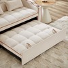 Kumasinova Foldable Futon Sofa Bed with USB & Phone Stand – Adjustable Back, Velvet Pull-Out Bed with 2 Pillows, Versatile Couch for Living Room - 2 of 4