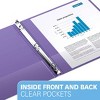 Davis Group 6pk 5/8" Premium Economy Round Ring Binders Purple: .5 Inch, 100 Sheet Capacity, 2 Pockets, Hard Cover - image 4 of 4