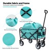 SKRAN Extension Collapsible Foldable Wagon,Heavy Duty Utility Cart Utility Beach Wagon for Camping,Shopping,Fishing,225lbs - 2 of 4