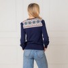 Hope & Henry Women's Organic Fair Isle Puff Sleeve Sweater, Scottish Snowflake, Medium - 4 of 4