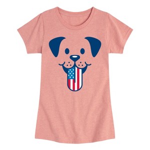 Girls' - Instant Message - 4th of July Fitted Short Sleeve Graphic T-Shirt - 1 of 4