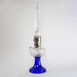 Aladdin Lincoln Drape Oil Lamp - Traditional Classic Indoor Oil or Kerosene Fuel Lamp, Bright White Light, Glass with Nickel Trim - 1 of 3