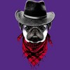 Women's Design By Humans Cowboy Pug By clingcling Racerback Tank Top - 2 of 3