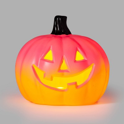 Light Up Ombre Pink Night of the Vivid Dead Pumpkin Halloween Scene Prop - Hyde & EEK! Boutique™