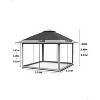 Outdoor Patio Gazebo 12x12ft, Pop up with Mosquito Netting, Outdoor Canopy Tent with 4 Ropes 8 Stakes, Portable Carrying Bag and Double Roofs - 4 of 4