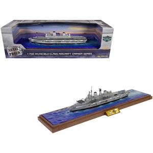 British HMS Invincible (R05) Aircraft Carrier Waterline Ed  British Royal Navy 1/700 Die Cast Model by Metal Proud - 1 of 4